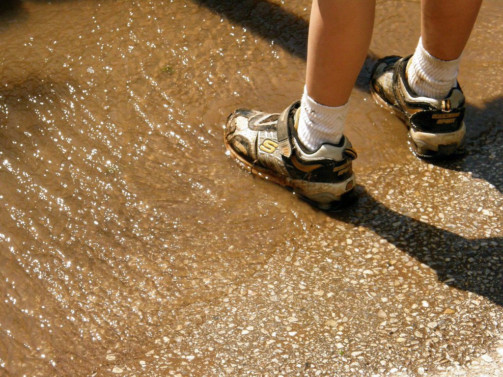 wet shoes